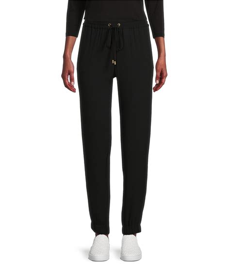 michael kors track pants crepe|Michael Kors wide leg pants.